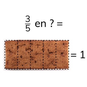 Splitsen en aanvullen van het getal 1 met breuken