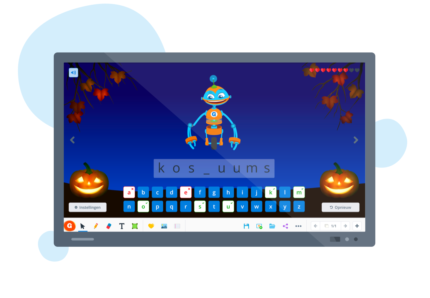 halloween digibord galgje