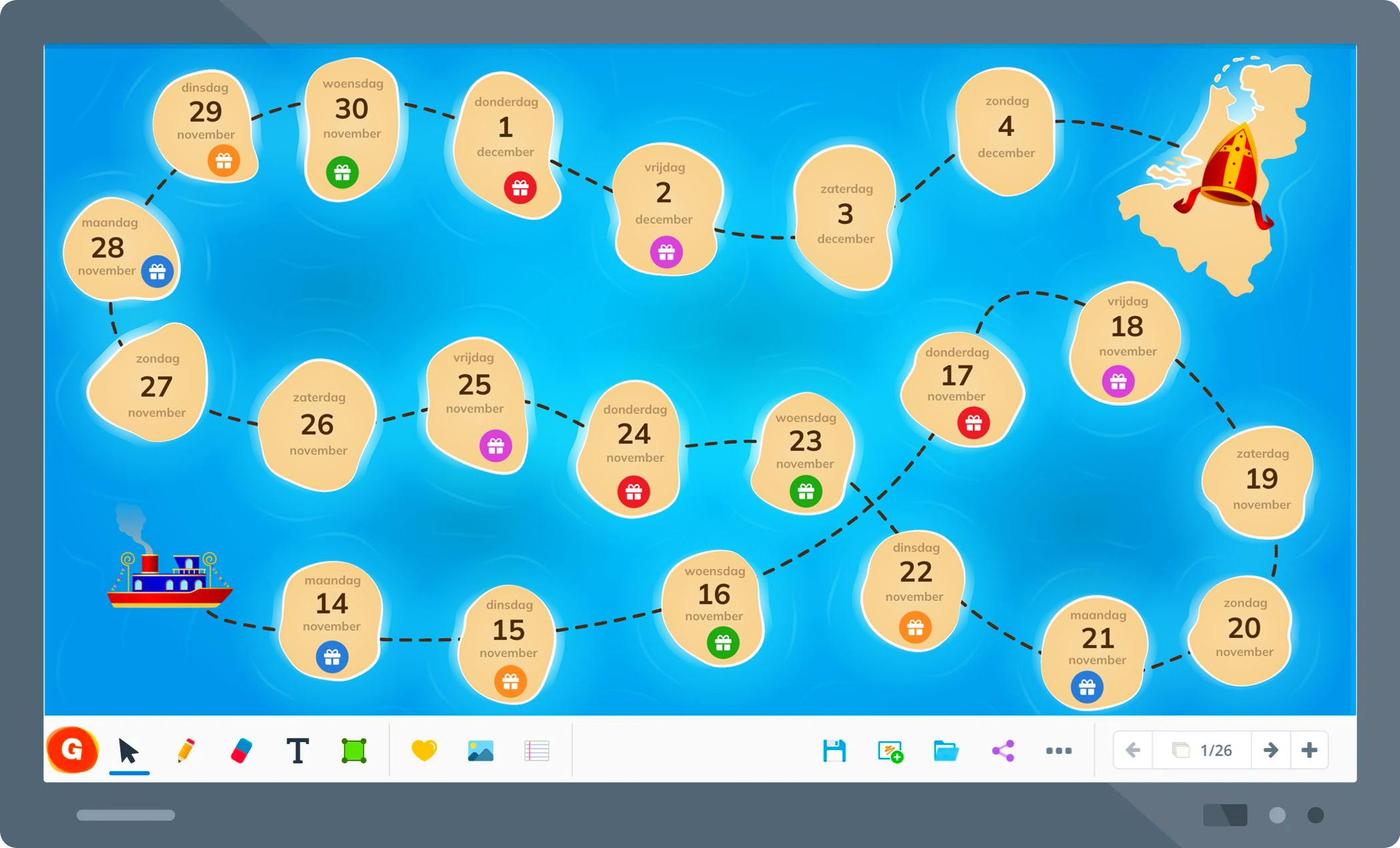 De Sinterklaas aftelkalender