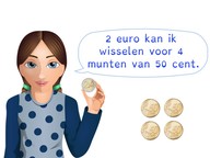 Wisselen van munten en biljetten t/m 2 euro