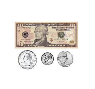 Working with bills and coins up to $20