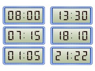 Aflezen van digitale klok met minuten