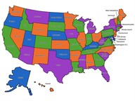 Locate U.S. states on a map