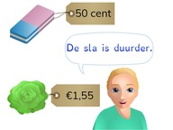 Vergelijken van bedragen t/m 2 euro