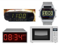 Telling time: Digital clock with whole hours