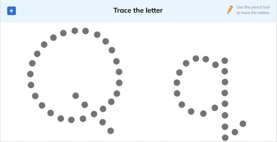 letter q tracing