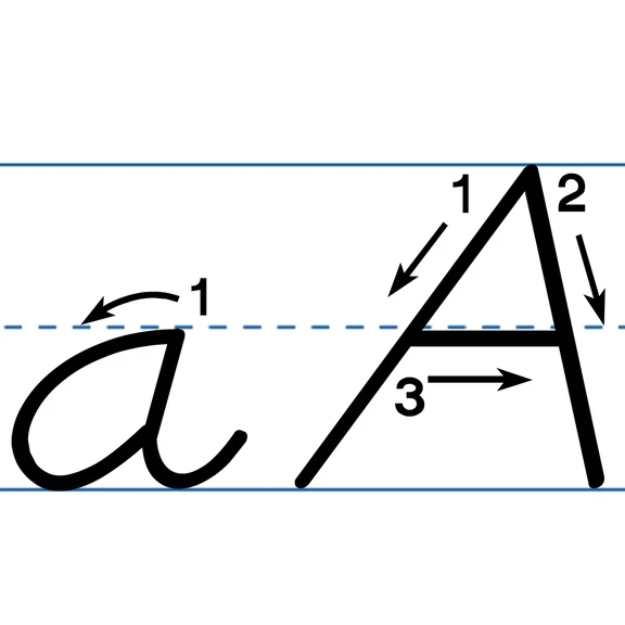 Handwriting Letters - D'Nealian Block