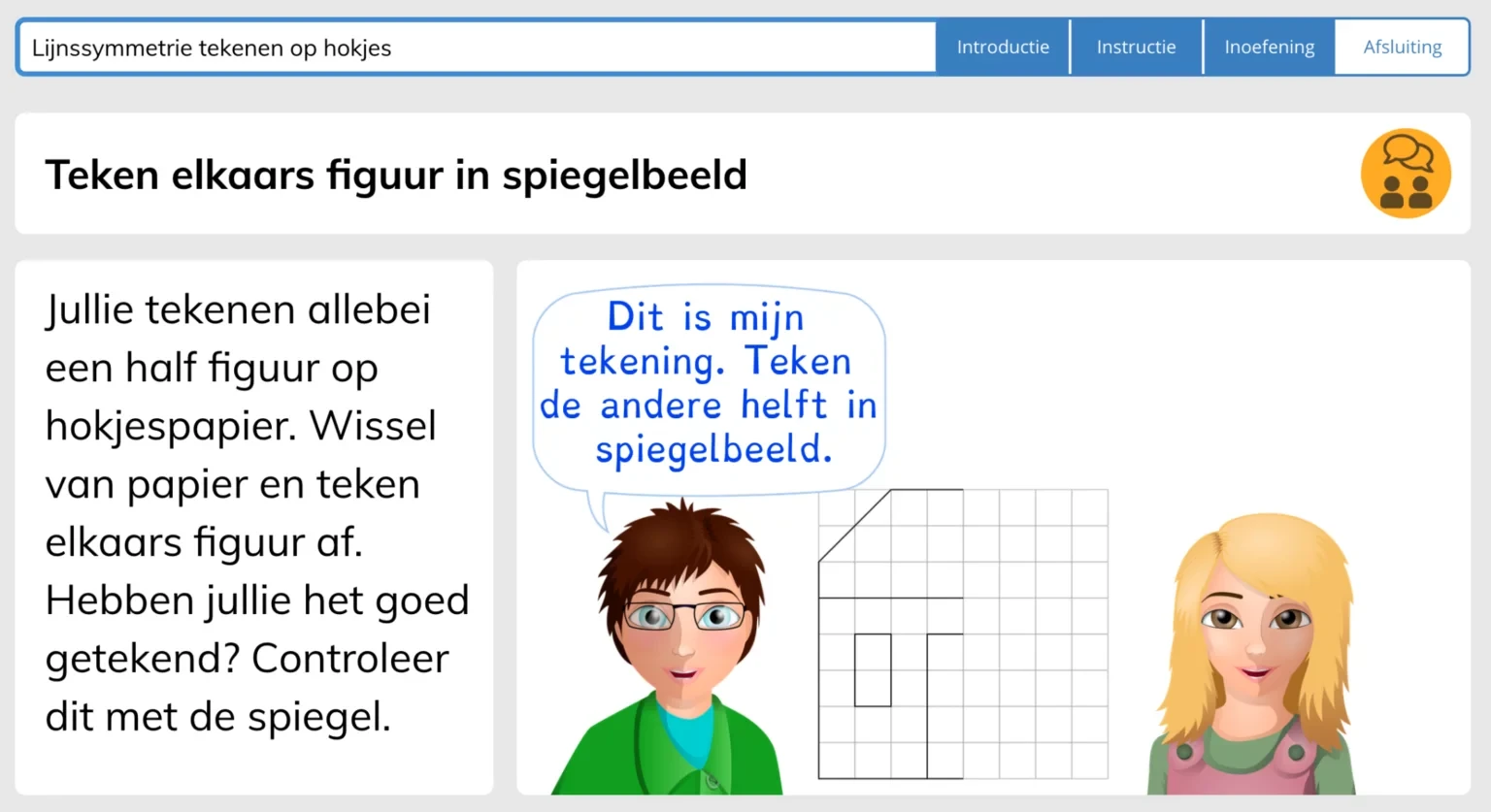 figuur in spiegelbeeld