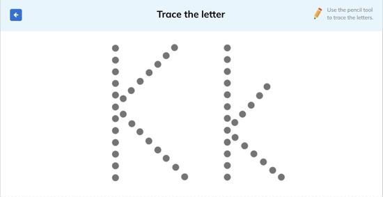 letter l tracing