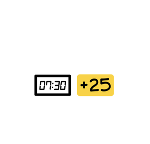 Elapsed time with whole hours on the digital clock