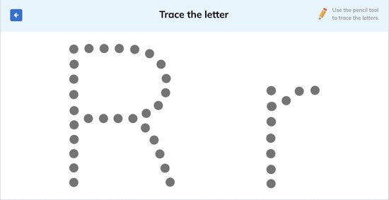 letter r tracing