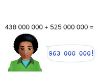 Optellen t/m 1.000.000.000 met eenvoudige getallen