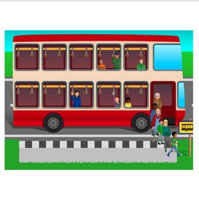On the bus: Subtraction to 20 crossing ten