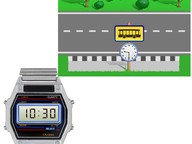 Koppelen van analoge klokken aan digitale klokken met lage tijden met halve uren