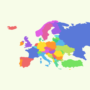 Topografie: Europa - Werelddeel - Landen