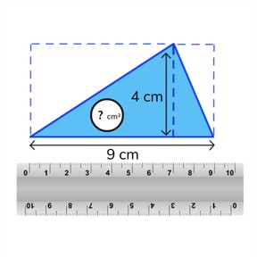 Berekenen van een oppervlakte van een complex figuur via opmeten