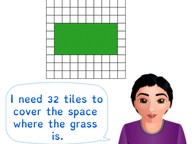 Determining simple area using squares