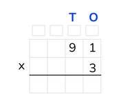 Standard algorithm multiplication with a number to 100
