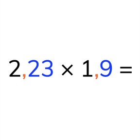 Vermenigvuldigen met twee kommagetallen met ongelijk aantal decimalen