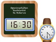 Koppelen van analoge klokken aan digitale klokken met halve uren