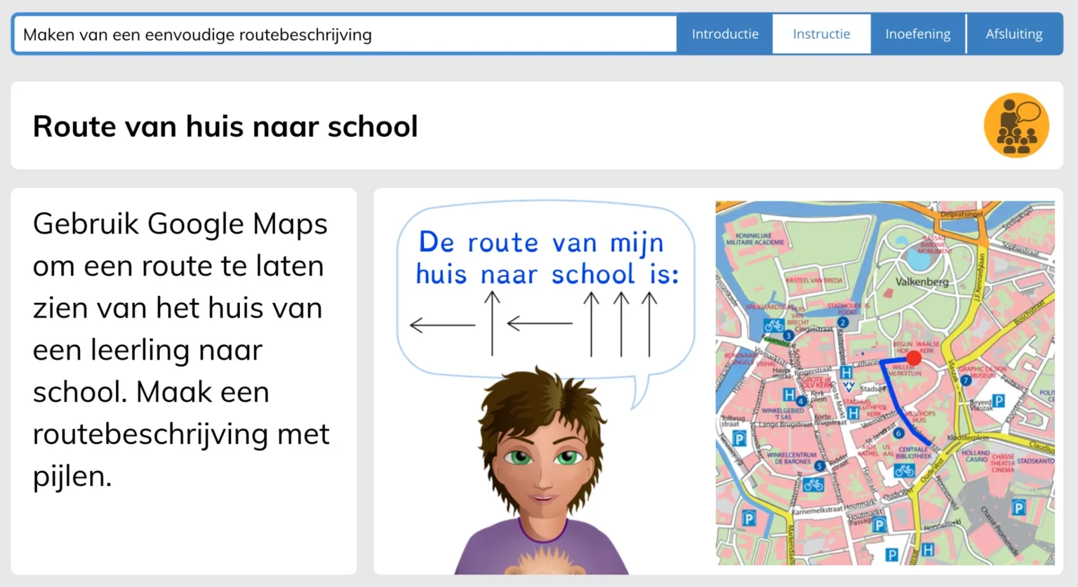 Maken van routebeschrijving
