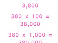 Multiplying by 10, 100 or 1,000