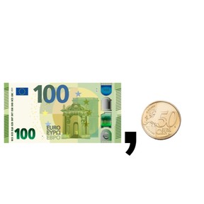 Tellen van kommabedragen t/m 100 euro