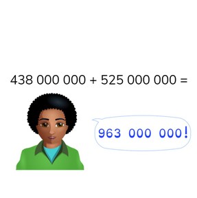 Optellen t/m 1.000.000.000 met eenvoudige getallen