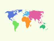 Topografie: Wereld - Werelddelen - Oceanen - Polen - Evenaar