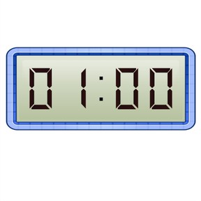 Aflezen van digitale klok met hele uren in lage tijden
