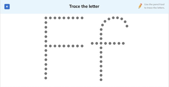 letter f tracing