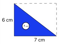 Berekenen van een eenvoudige driehoekige oppervlakte