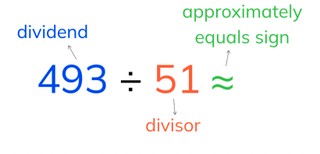 Estimated division with numbers to 1,000 with a number greater than 10