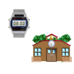 Koppelen van analoge klokken aan digitale klokken met hoge tijden met halve uren
