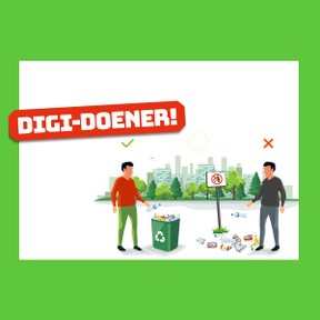Digi-doener: Wijzer met afval