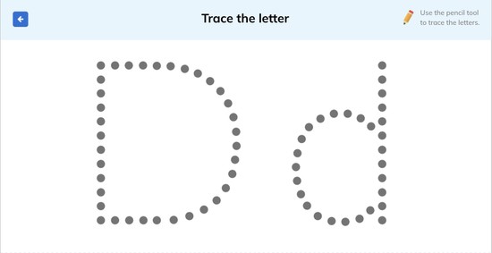 letter d tracing