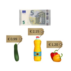Schattend optellen met kommabedragen t/m 20 euro