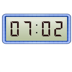 Aflezen van digitale klok met minuten in lage tijden