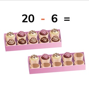 Subtraction from 20 with numbers to 20
