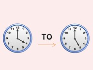 Time difference between analog clocks with whole and half hours