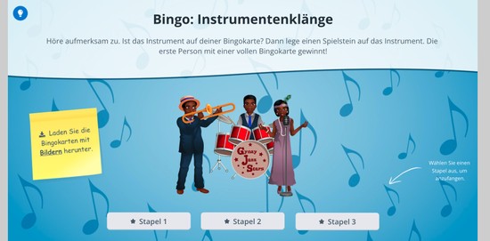 Bingo: Instrumentenklänge