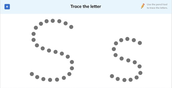 letter s tracing