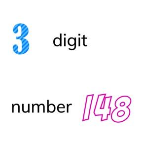 Know the difference between a digit and a number >100