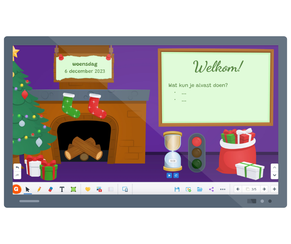 Kerst welkomstpagina