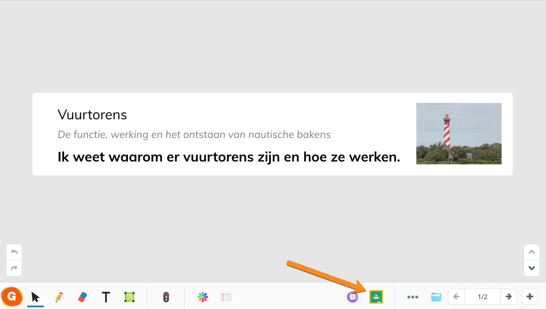 google classroom knop