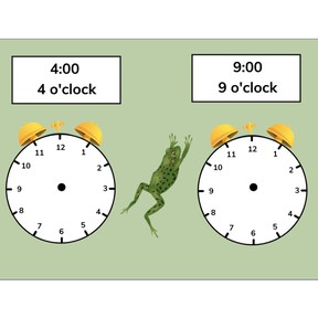 Telling time: Analog clock with whole hours