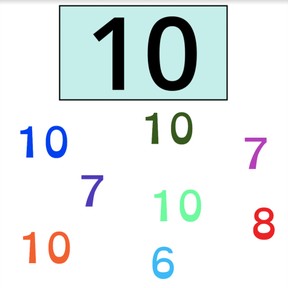 Recognizing numbers to 10