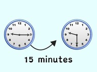 Time difference between analog clocks with quarters