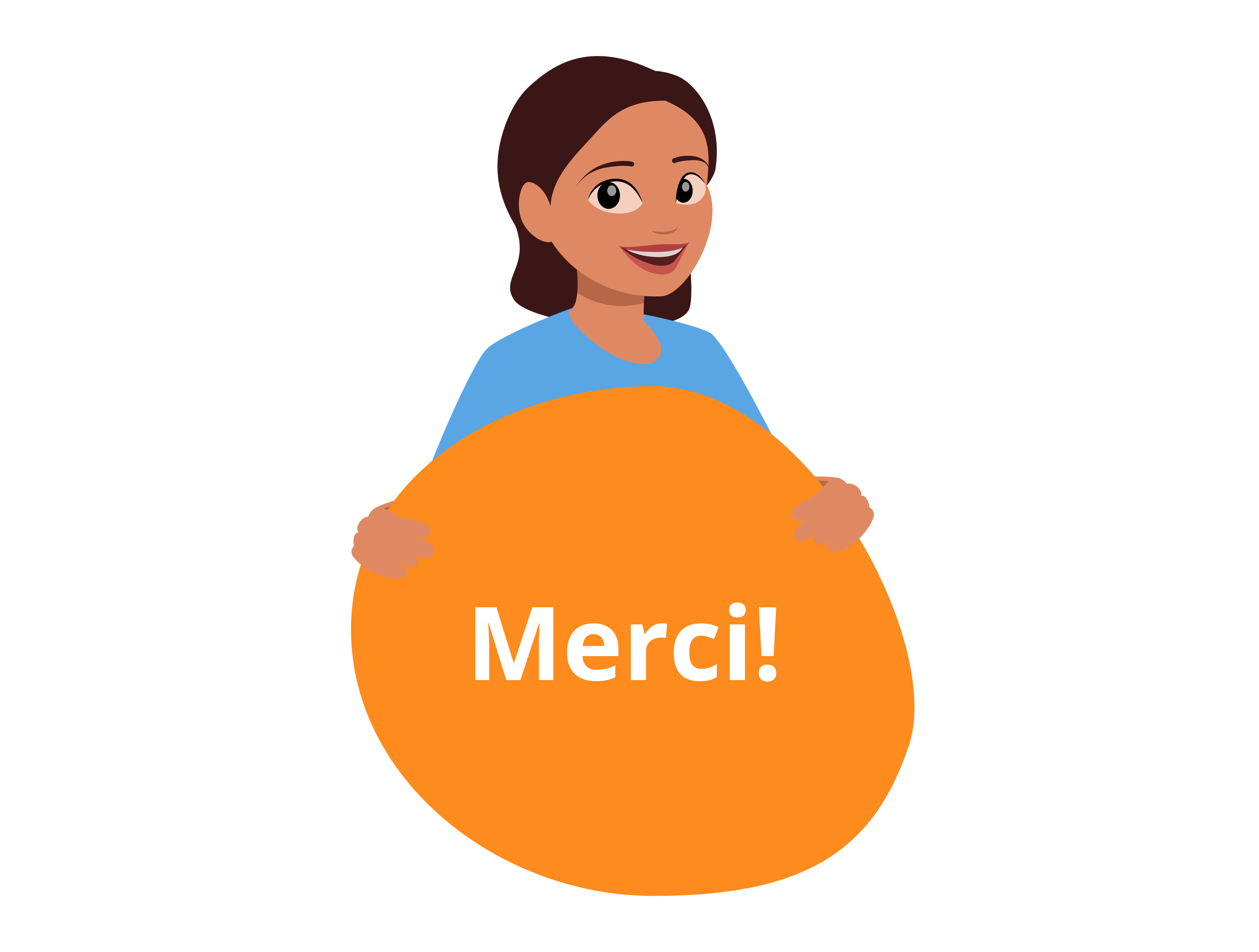 Thank you message in French