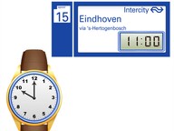 Koppelen van analoge klokken aan digitale klokken met lage tijden met hele uren